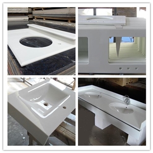 Nano White Crystallized Glass Countertops