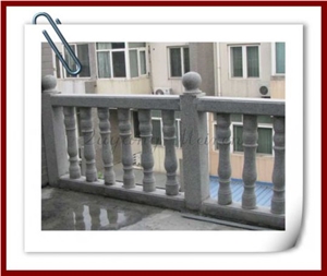 Stone Staircases Handrails Design, Blue Grey Granite Handrails