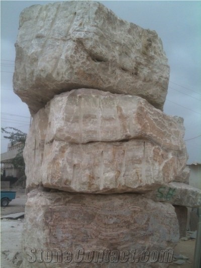 Afghan Pure White Onyx Blocks