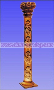 Brown Marble Column