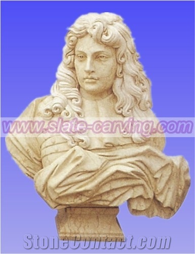 China Beige Mable Carving Busts
