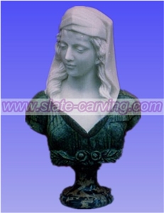 China Multicolor Marble Carving Marble Busts