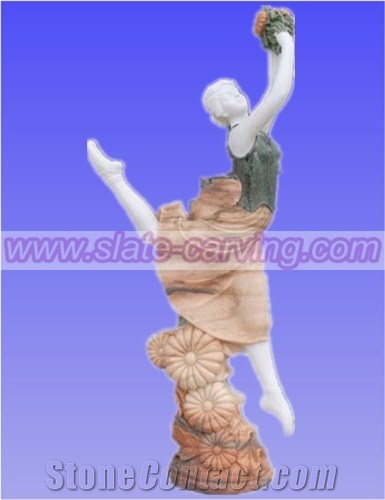 China Multicolor Marble Statue