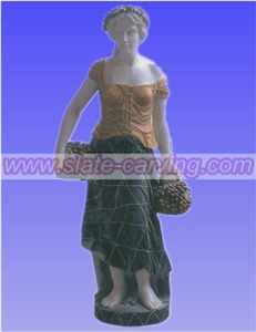 China Multicolor Marble Woman Sculpture & Statue