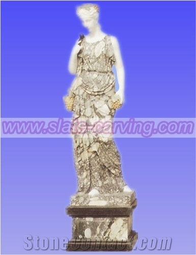 China Multicolor Marble Woman Sculpture & Statue
