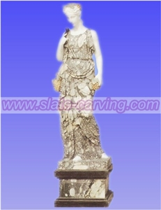 China Multicolor Marble Woman Sculpture & Statue