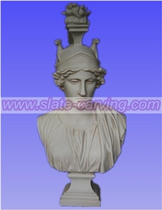 China White Marble Bust China White Marble Bust