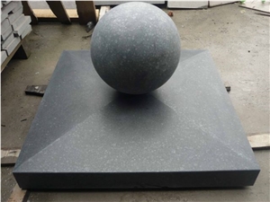 G684 Black Pearl Basalt Caps with Balls, G684 Black Basalt Pier Caps & Quoins