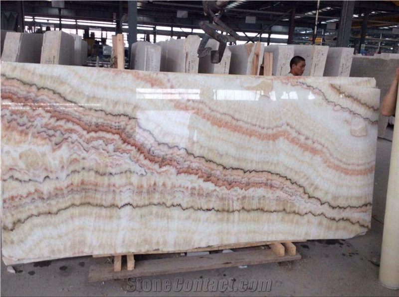 White Translucent Onyx Slab,White Jade Polished Slab & Tile, Rainbow White Onyx