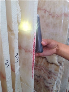 White Translucent Onyx Slab,White Jade Polished Slab & Tile, Rainbow White Onyx