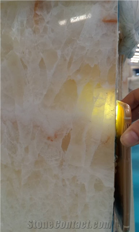 White Translucent Onyx Slab,White Jade Polished Slab & Tile, Rainbow White Onyx