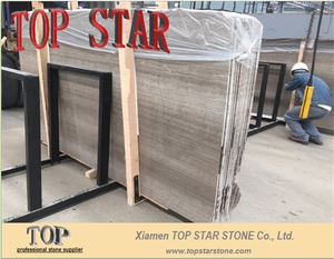 Cheap Polished Grey Wood Grain Marble Slabs & Tiles
