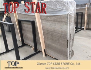 Dark Grey Wooden Grain Marble Large Size Slabs & Tiles