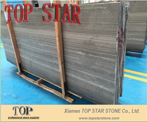 Guizhou Coffee Wooden Vein Marble Slabs & Tiles Wood Line Marble