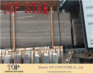 Guizhou Wood Grain Marble Slabs & Tiles Coffee Wood Line Marble
