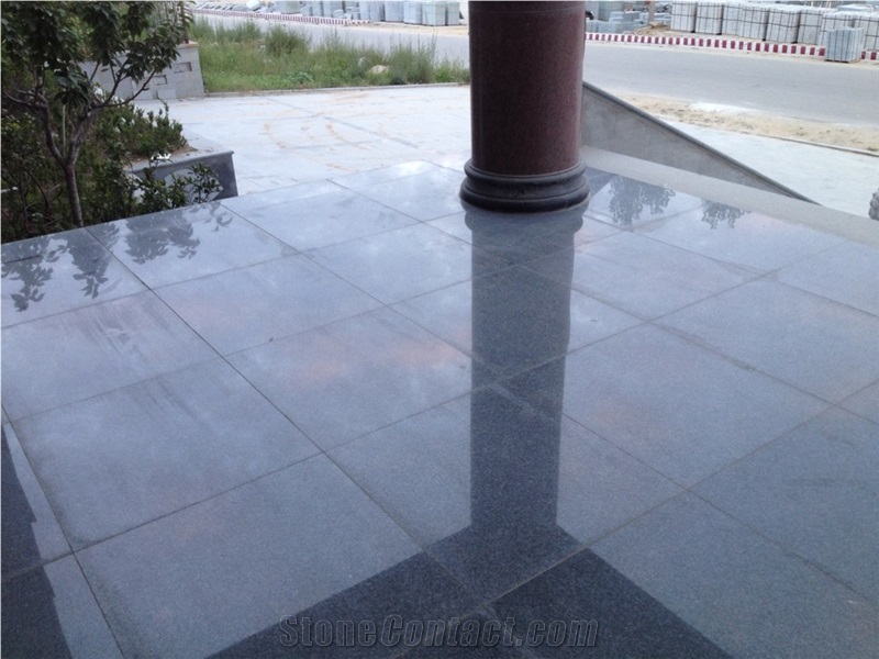 Shandong Royal Grey Granite Tiles & Slabs, Royal Royal Granite/Dark Grey Granite/Qilu Grey Granite