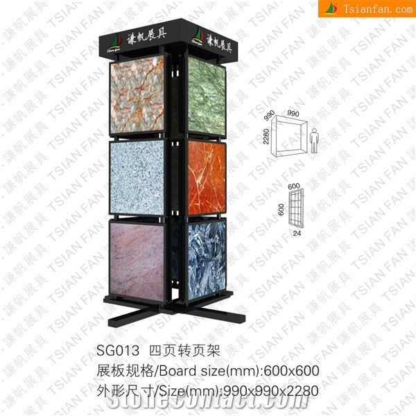 Roating Metal Marble Slab Display Rack