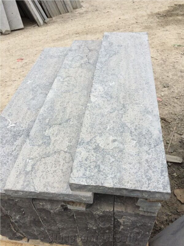 Chateau Limestone/Blue Limestone Deck Steps