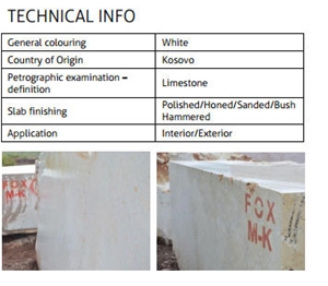Bianco Illirico Marble Blocks