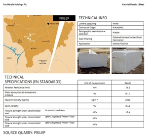 Bianco Sivec Marble Blocks