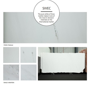 Sivec White Marble Slabs, Tiles
