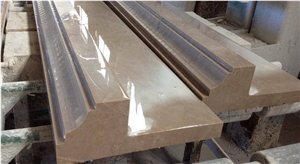 Marble Polished Building Ornaments, Mouldings Komani limestone