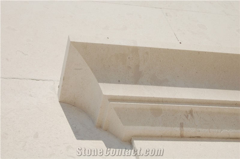 Visso Montenegro Facade, Lintels, Building Ornaments, Beige Limestone Wall Cladding