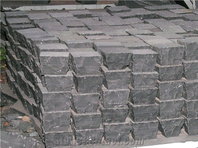 Black Sandstone Paving Cobbles, Pavers