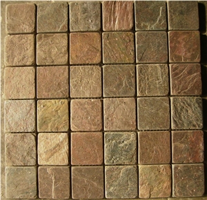 French Vanilla Slate Mosaic Border
