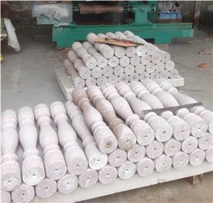 Cheap Price Natural Granite Railing Baluster on Sale, Pink Granite Baluster