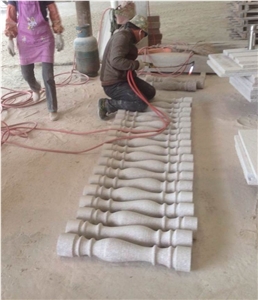 Cheap Price Natural Granite Railing Baluster on Sale, Pink Granite Baluster