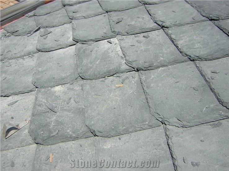 China Black Slate Roofing Coating Slate, Black Slate Roof Tiles