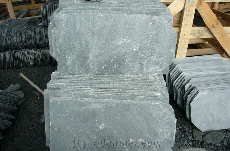 China Black Slate Roofing Coating Slate, Black Slate Roof Tiles