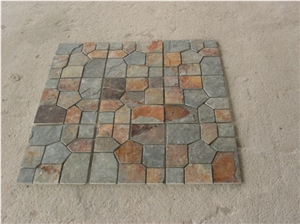 Crazy Multicolor Slate Random Mesh Paving