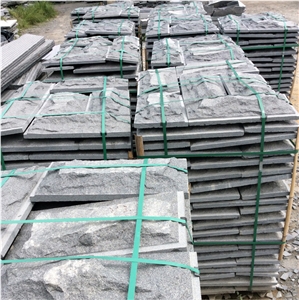 G654 Dark Grey Granite Mushroom Stone,Impala Black Natural Mushroom Stone for Wall Covering