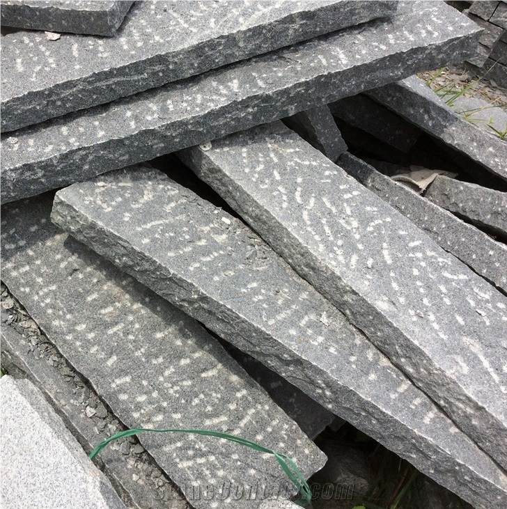 Pineapple Finished G654 Sesame Black Granite Kerbstones, Sidestone, Pavers