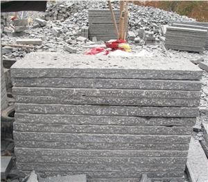 Pineapple Finished G654 Sesame Black Granite Kerbstones, Sidestone, Pavers