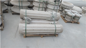 Round Grey Granite Column, Pillars, Roman Columns