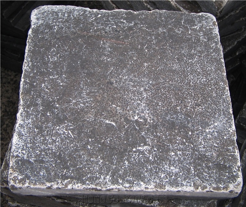 Shandong Blue Limestone Honed Tumbled Slab & Tile, China Blue Limestone