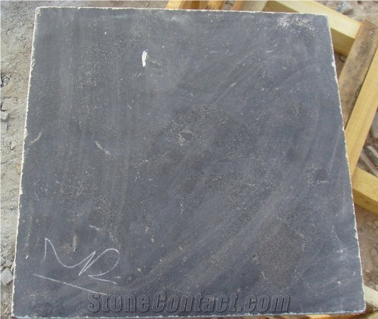 Shandong Blue Limestone Honed Tumbled Slab & Tile, China Blue Limestone