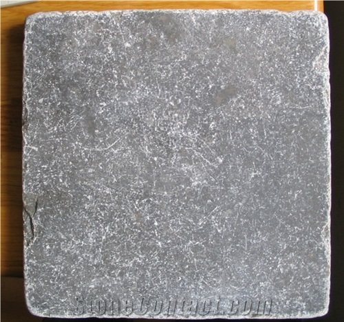 Shandong Blue Limestone Honed Tumbled Slab & Tile, China Blue Limestone