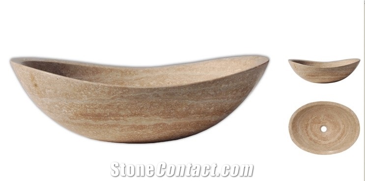 China Beige Marble Sinks & Basins, Bathroom Sink with Customer"S Demanding