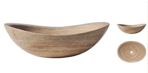 China Beige Marble Sinks & Basins, Bathroom Sink with Customer"S Demanding