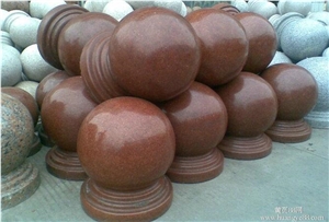 Grey Granite Parking Stone, Car Parking Ball, Grey Granite Landscaping Natural Stone