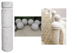 Grey Granite Parking Stone, Car Parking Ball, Grey Granite Landscaping Natural Stone