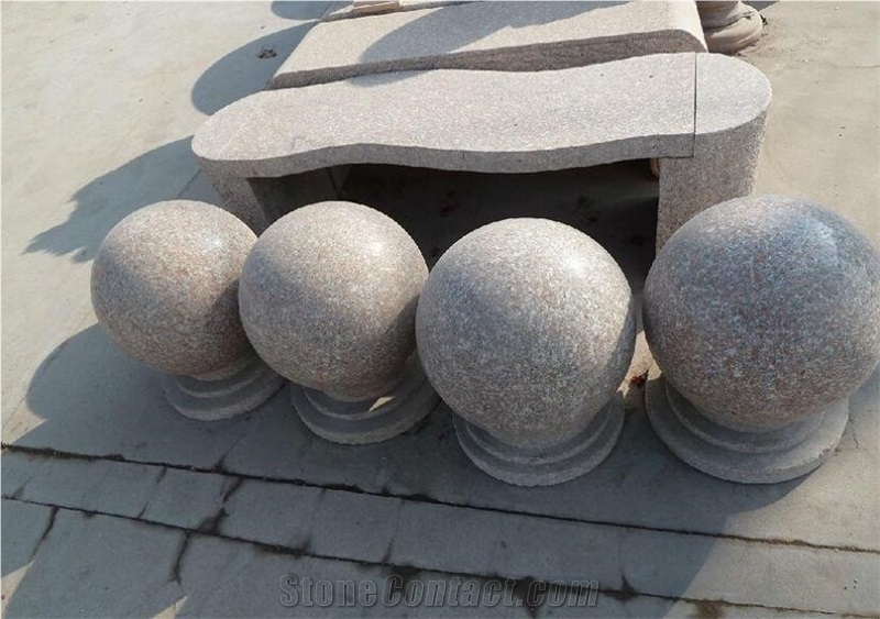 Grey Granite Parking Stone, Car Parking Ball, Grey Granite Landscaping Natural Stone