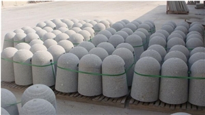 Grey Granite Parking Stone, Car Parking Ball, Grey Granite Landscaping Natural Stone
