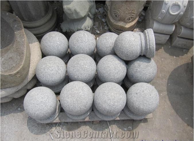 Grey Granite Parking Stone, Car Parking Ball, Grey Granite Landscaping Natural Stone