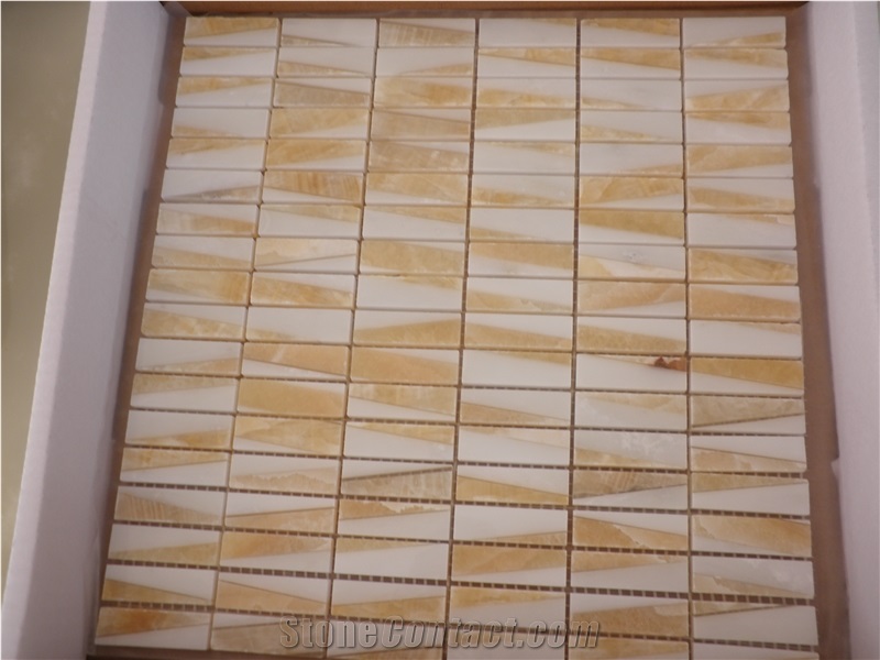 Honey Onyx Mosaic- Beautiful 3d Designcheap Price, Honey Mosaic Yellow Onyx Mosaic