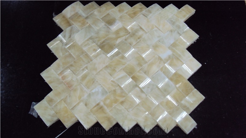 Honey Onyx Mosaic- Beautiful 3d Designcheap Price, Honey Mosaic Yellow Onyx Mosaic